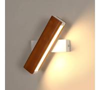 COMELY Indoor Wall Lights, 350° Rotatable Wooden Wall Lights, Warm White 3000K COMELY Multicolor