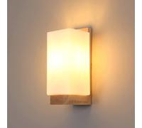 COMELY Indoor Wooden Wall Light, Vintage Wall Lamp Glass Shade, E27 COMELY Multicolor