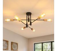 COMELY Industrial Ceiling Light, 6 Lights Vintage Sputnik Ceiling Light COMELY Multicolor