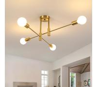 COMELY Industrial Ceiling lights, 4 Lights E27 Vintage Gold Ceiling Light, 71cm COMELY Gold