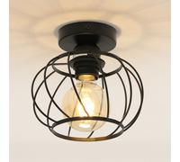 COMELY Industrial Ceiling Lights, Semi Flush Ceiling Lights, E27, Black COMELY Black