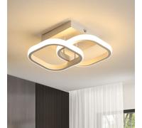 COMELY LED Ceiling Light, 22W Modern Square Living Room Ceiling Lights, White COMELY White