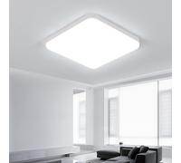 Comely LED Ceiling Light 25 cm, 32 W Cool White, IP54 Waterproof, Square, Flat LED Ceiling Light for Bathroom, Kitchen, Balcony, Hallway, Bedroom