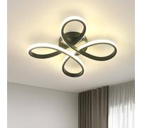 COMELY LED Ceiling Light, 30W Creative Flower Shaped LED Ceiling Lights, 4500K in Black COMELY Black