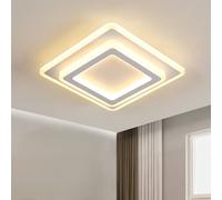 COMELY LED Ceiling Light, 30W Modern Square White Ceiling Lights, Warm White COMELY White