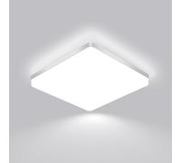 Comely LED Ceiling Light 30x30 cm, 48W Cool White 6500K, Flat White LED Ceiling Light, IP54 Waterproof, Energy Saving, Ultra-Thin, for Bathroom, Kitchen, Office, Hallway, Living Room