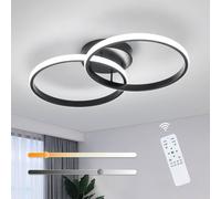 COMELY LED Ceiling Light, 38W Modern Round Dimmable Ceiling Lights, Black COMELY Black