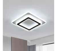 Comely Modern LED Ceiling Light, 38W Square White Acrylic Ceiling Lamp, LED Light Fixtures for Living Room Bedroom Corridor, Cool White 6500K