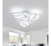 Comely LED Ceiling Light, 40W LED Ceiling Lamp Creative Petals Design, White Cold White 6500K Modern Chandelier Ceiling Lighting Fixture for Living Room Bedroom Kitchen Hallway Dining Room