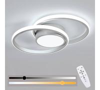 COMELY LED Ceiling Light, 40W Modern Roud Dimmable Ceiling Lights in Silver COMELY Silver