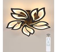 COMELY LED Ceiling Light, 45W Flower Dimmable ceiling light, Black Chandelier COMELY Black