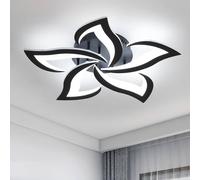 COMELY LED Ceiling Light, 60W Creative Petals Design LED Ceiling Lights, 6500K in Black COMELY Black