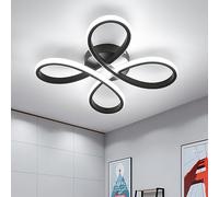 Comely LED Ceiling Light, Creative 4 Head Design LED Ceiling Lamps 30W, Cool White Light 6500K Modern Ceiling Fixture for Bedroom Corridor Dining Room, Black