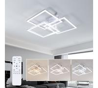 COMELY Led Ceiling Light Dimmable, 40W Modern Square Led Ceiling Lamp, White COMELY White