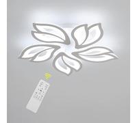 Comely LED Ceiling Light Dimmable, 45W Flower Chandeliers Ceiling Light with Remote Control Colour Changing Bedroom Ceiling Lamp, 5 Leaves Modern Ceiling Lighting for Living Room Dining Room