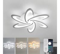 COMELY LED Ceiling Light Dimmable, 54W Modern Ceiling Lights, Remote Control in White COMELY White
