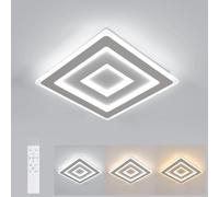 Comely LED Ceiling Light Dimmable Square, 52W 5850LM 40cm Modern White LED Ceiling Lamp with Remote Control for Living Room Bedroom, Dimmable 3000K-6500K
