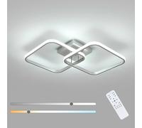 COMELY LED Ceiling Light, Dimmable Square Ceiling Lights 50 W, Silver COMELY Silver