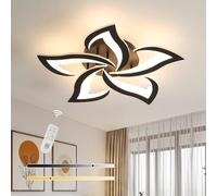 Comely LED Ceiling Light Dimmable with Remote Control, Black 40W 6000LM Modern Chandeliers Ceiling Lamp, Chandeliers Ceiling Light for Living Room, Bedroom, Study 3000K-6500K