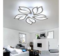 Comely LED Ceiling Light, Elegant Flower Design LED Chandelier 60W 6750LM, Ceiling Lighting Fixture for Living Room, Bedroom, Kitchen, Dining Room, Cool White 6500K