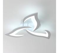 Comely LED Ceiling Light, Modern Acrylic Ceiling Lamp 33W 3712LM, Cool White 6500K, Ceiling Lighting Fixture, for Bedroom Living Room, Dia 52cm, White