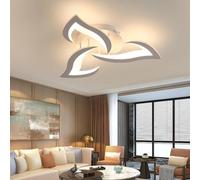Comely LED Ceiling Light, Modern Acrylic Ceiling Lamp 33W 3712LM, Warm White 3000K, Ceiling Lighting Fixture, for Bedroom Living Room, Dia 52cm, White