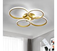 Comely Led Ceiling Light Modern, Gold Round Chandelier Lights, Lamp Dimmable With Remote Control For Living Room Bedroom Dining