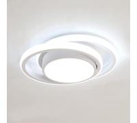 Comely LED Ceiling Lights, Modern LED Ceiling Lights 32W 2350LM, Cool White 6500K, Round Ceiling Lighting for Bedroom Hallway Balcony Corridor (White) (Dia 27cm)