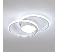 Comely LED Ceiling Lights, Modern LED Ceiling Lights 42W 3084LM, Cool White 6500K, Round Ceiling Lighting for Bedroom Hallway Balcony Corridor (White) (Dia 40cm)