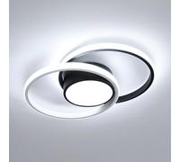 Comely LED Ceiling Lights, Modern LED Ceiling Lights 42W 3084LM, Cool White 6500K, Round Ceiling Lighting for Bedroom Hallway Balcony Corridor (Black) (Dia 40cm)