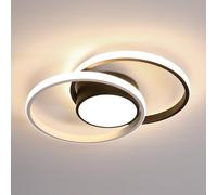 Comely LED Ceiling Lights, Modern LED Ceiling Lights 42W 3084LM, Nature Light 4500K, Round Ceiling Lighting for Bedroom Hallway Balcony Corridor (Black) (Dia 40cm)