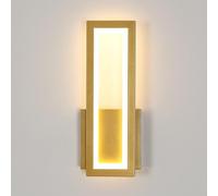 Comely LED Indoor Wall Light, 16W 2000LM Modern Gold Acrylic Wall Light, 3000 K Warm White for Living Room, Hallway, Staircase, 32 cm