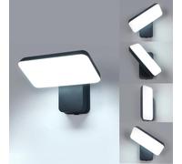 COMELY LED Outdoor Wall Light, 16W 350 Rotatable Modern Outdoor Wall Lamps in Black COMELY Black
