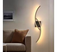 Comely LED Wall Lamp Indoor, Modern 80cm 27w Black LED Wall Light, Wall Lights for Bedroom, Living Room, Corridor, Warm Light 3000K