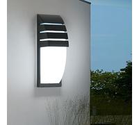 Comely LED Wall Light, 12W Black Outdoor/Indoor Wall Lantern IP65 Waterproof, Aluminum Wall Sconce Lamp Fixtures for Porch Front Door Patio Garden, Cool White 6500K