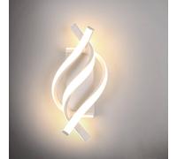 COMELY LED Wall Light, 22W Spiral Wall Lamps for Bedroom, Warm White 3000K COMELY White