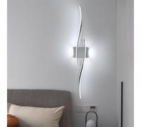 COMELY LED Wall Light, Indoor Chrome Wave LED Wall Sconce Light, 6500K in Silver COMELY Silver
