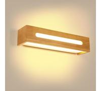 Comely LED Wall Lights Indoor, 18W Wooden Wall Lamp 3000K Warm Light