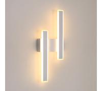 Comely LED Wall Lights Indoor, 32W Elegant Long Wall Lamp, White Acrylic Sconce Light for Living Room Hallway Bedroom Corridor, 3000K Warm Light