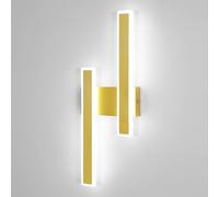 Comely LED Wall Sconce Lights Indoor, 32W Modern Acrylic Wall Lamp Cool White 6500K, Gold Indoor Bedside Light for Bedroom Living Room Hallway Corridor