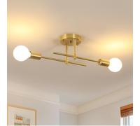 Comely Modern 2 Head Sputnik Light, Ceiling Lights with E27 Base (Gold)