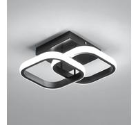 COMELY Modern Ceiling Light LED, 22W Square Ceiling Lights, 6000K, Black COMELY Black