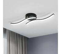 COMELY Modern LED Ceiling Light, 12W Black Ceiling Lamp with 2 LED Stripes COMELY Black