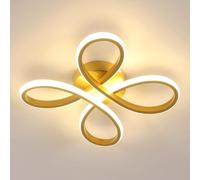 Comely Modern LED Ceiling Light, 30W 3375LM Ceiling Lamp Fixture 3000K Warm Light Lighting for Bedroom, Living Room, Dining Room, Kitchen, 30cm, Gold