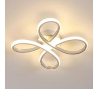 Comely Modern LED Ceiling Light, 30W 3375LM Ceiling Lamp Fixture 3000K Warm Light Lighting for Bedroom, Living Room, Dining Room, Kitchen, 30cm, Silver