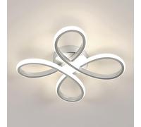 Comely Modern LED Ceiling Light, 30W 3375LM Ceiling Lamp Fixture 4500K Natural Light Lighting for Bedroom, Living Room, Dining Room, Kitchen, 30cm, Silver