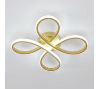 Comely Modern LED Ceiling Light, 30W 3375LM Ceiling Lamp Fixture 6500K White Light Lighting for Bedroom, Living Room, Dining Room, Kitchen, 30cm, Gold