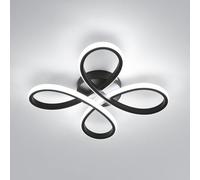 Comely Modern LED Ceiling Light, 30W 3375LM Ceiling Lamp Fixture Cold White Light 6500K Lighting for Bedroom, Living Room, Dining Room, Kitchen, 30cm, Black