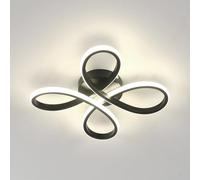 Comely Modern LED Ceiling Light, 30W 3375LM Ceiling Lamp Fixture Natural Light 4500K Lighting for Bedroom, Living Room, Dining Room, Kitchen, 30cm, Black