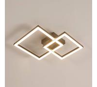 COMELY Modern Led Ceiling Light, 36W 2-Square Design LED Ceiling Lights, 3000K in Black COMELY Black